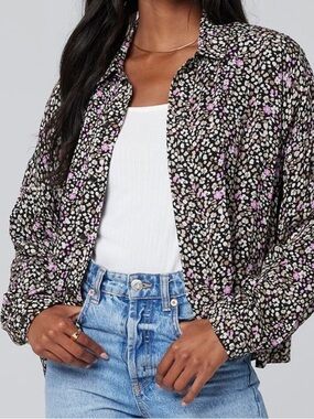 NWOT Saltwater Luxe Floral Jacket | Cottagecore Boho Layering Piece M